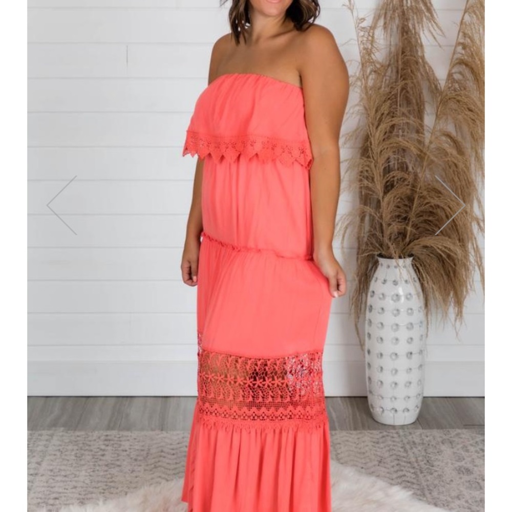 BRAND NEW - Coral Maxi Dress